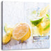 Gin Tonic Shot mit Zitronen Leinwandbild Quadratisch