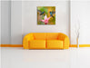 Zwei Kolibris in den Tropen Leinwandbild Quadratisch über Sofa
