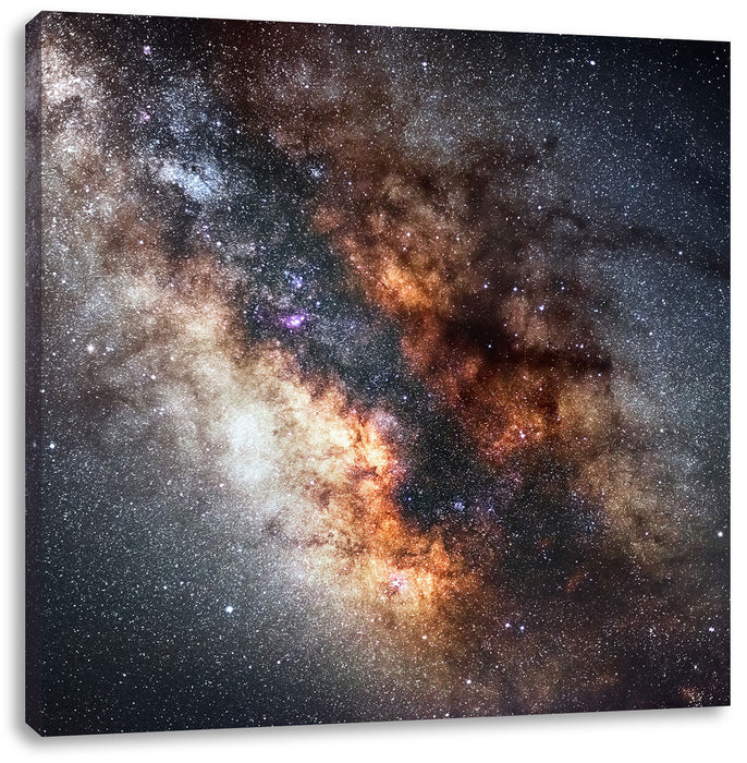 Zentrum der Milchstraße Leinwandbild Quadratisch