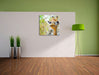 Giraffe in der Natur Leinwand Quadratisch im Flur