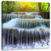 Wasserfall im Regenwald Leinwandbild Quadratisch