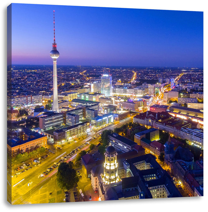 Berlin City Panorama Leinwandbild Quadratisch