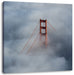 Golden Gate Bridge über den Wolken Leinwandbild Quadratisch