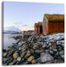 Küste der norwegischen See Tromso Leinwandbild Quadratisch