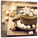 Kakaogetränk mit Marshmallows Leinwandbild Quadratisch