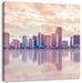 Miami Florida Skyline Leinwandbild Quadratisch