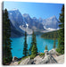 Moraine Lake kanadische Berge Leinwandbild Quadratisch