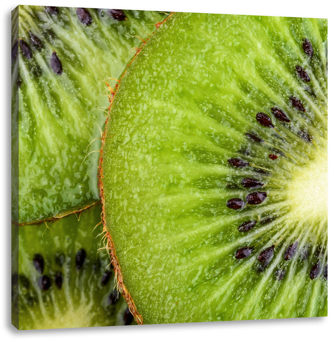 Grüner Kiwi Traum Leinwandbild Quadratisch