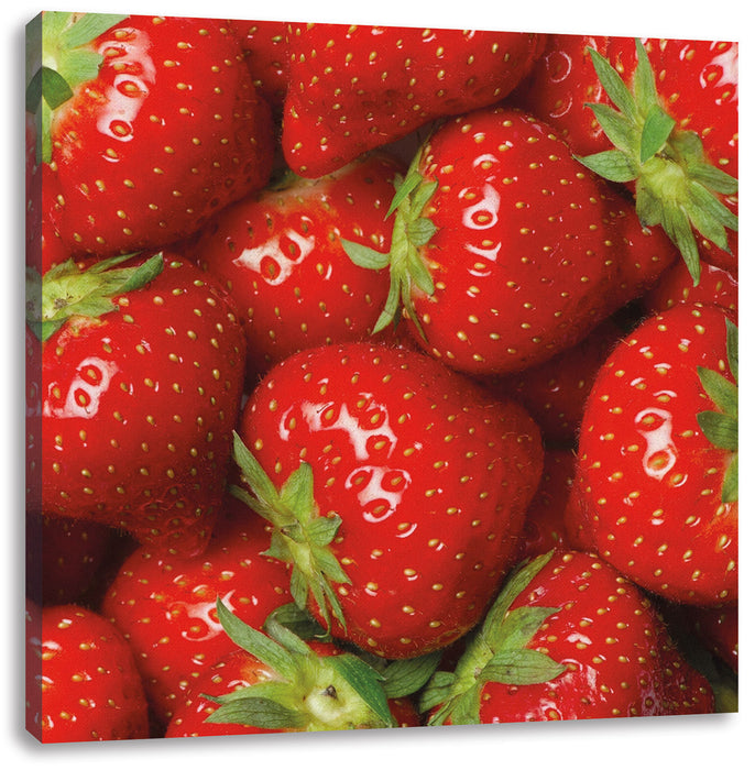 Fruchtig frische Erdbeeren, Leinwandbild