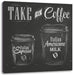 Take a Coffee Kaffee Speziale Leinwandbild Quadratisch