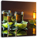 Tequila mit Limetten Leinwandbild Quadratisch