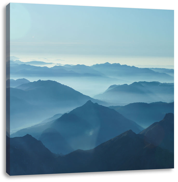 Wunderschöne Alpenberge Leinwandbild Quadratisch