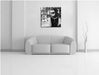 Audrey in Paris Leinwandbild Quadratisch über Sofa