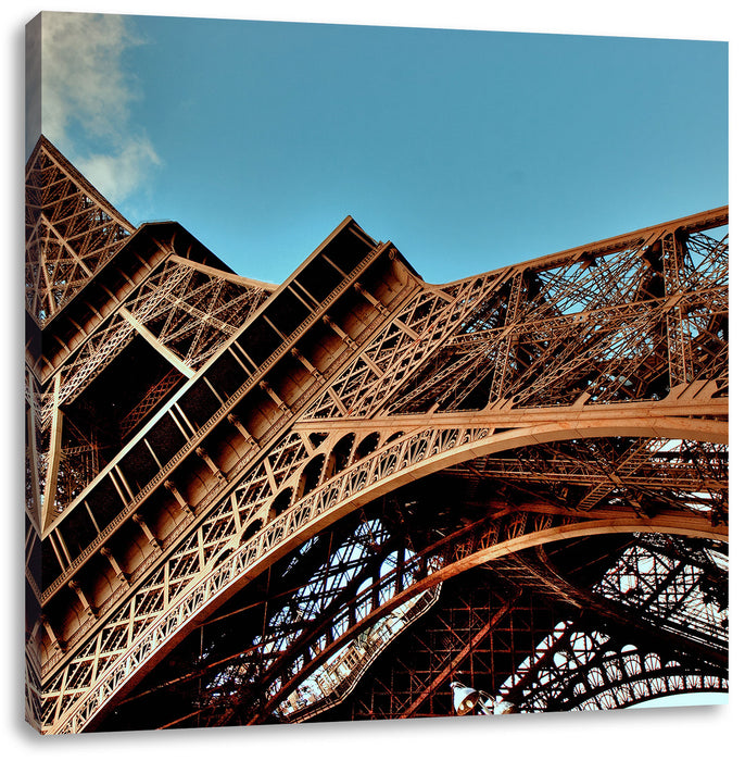 Gigantischer Eifelturm Paris Leinwandbild Quadratisch