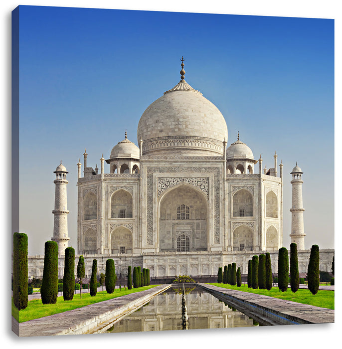 Gewaltiger Taj Mahal Leinwandbild Quadratisch