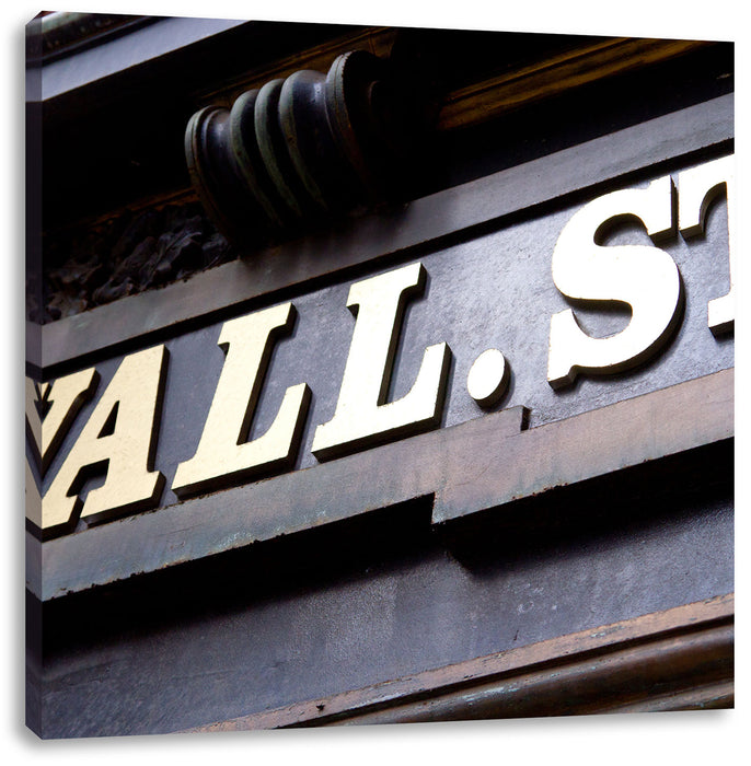 Wall Street in New York Leinwandbild Quadratisch