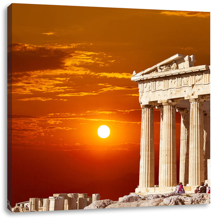 Tempel der Athene Leinwandbild Quadratisch