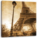 Pariser Eifelturm Retro Leinwandbild Quadratisch