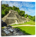 Maya Pyramiden aus Palenque Leinwandbild Quadratisch