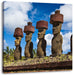 Moai Statuen Osterinseln Leinwandbild Quadratisch