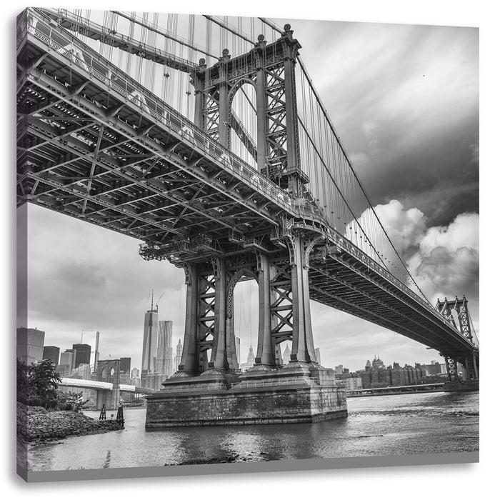 Manhattan Bridge New York Leinwandbild Quadratisch