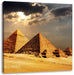 Pyramiden von Gizeh im Sonnenlicht Leinwandbild Quadratisch