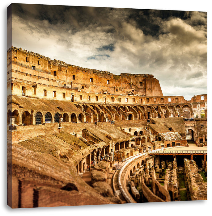 Colloseum in Rom von innen Leinwandbild Quadratisch