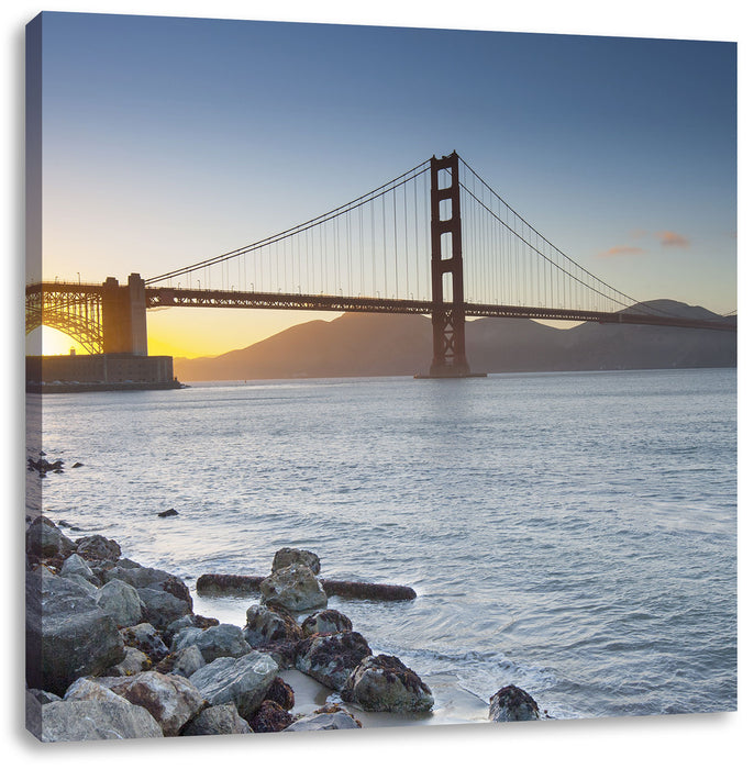 Imposante Golden Gate Bridge Leinwandbild Quadratisch