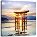 Torii Gate in Miyajima Japan Leinwandbild Quadratisch