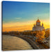 Sonnenuntergang in Moskau Leinwandbild Quadratisch