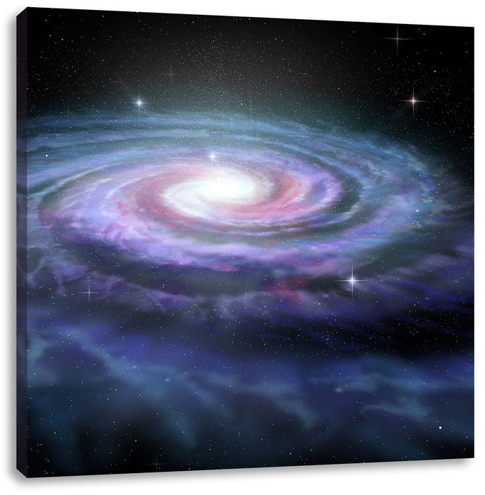 Sternenwirbel Galaxie Leinwandbild Quadratisch