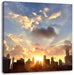 Chicago Skyline im Sonnenaufgang Leinwandbild Quadratisch