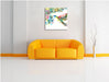 Kolibri Kunst Leinwandbild Quadratisch über Sofa