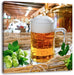 Deutsches frisches Bier Leinwandbild Quadratisch