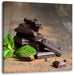 Schokoladenstücke Leinwandbild Quadratisch