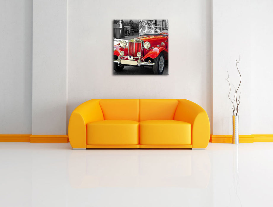 Oldtimer in Italien Leinwandbild Quadratisch über Sofa