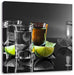 Tequila Shots mit Limetten Leinwandbild Quadratisch