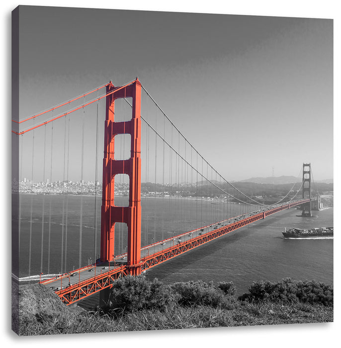 eindrucksvolle Golden Gate Bridge Leinwandbild Quadratisch