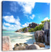 Seychellen Strand Leinwandbild Quadratisch