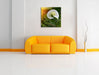 Calla Lilie Blüte Leinwandbild Quadratisch über Sofa