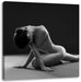 Schöne sexy Frau macht Yoga Leinwandbild Quadratisch