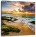 Sonnenuntergang auf Hawaii Leinwandbild Quadratisch