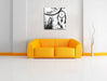 Traumfänger B&W Leinwandbild Quadratisch über Sofa