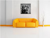 Treuer Rottweiler Leinwandbild Quadratisch über Sofa