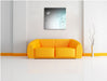 Löwenzahn Pusteblume B&W Leinwandbild Quadratisch über Sofa