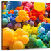 Hunderte bunte Luftballons Leinwanbild Quadratisch