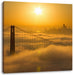Golden Gate Bridge im Sonnenaufgang Leinwanbild Quadratisch