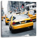 Gelbe Taxis am Times Square in New York Leinwanbild Quadratisch