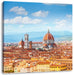Panoramablick über die Dächer von Florenz Leinwanbild Quadratisch