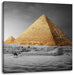 Pyramiden in Ägypten bei Sonnenuntergang B&W Detail Leinwanbild Quadratisch